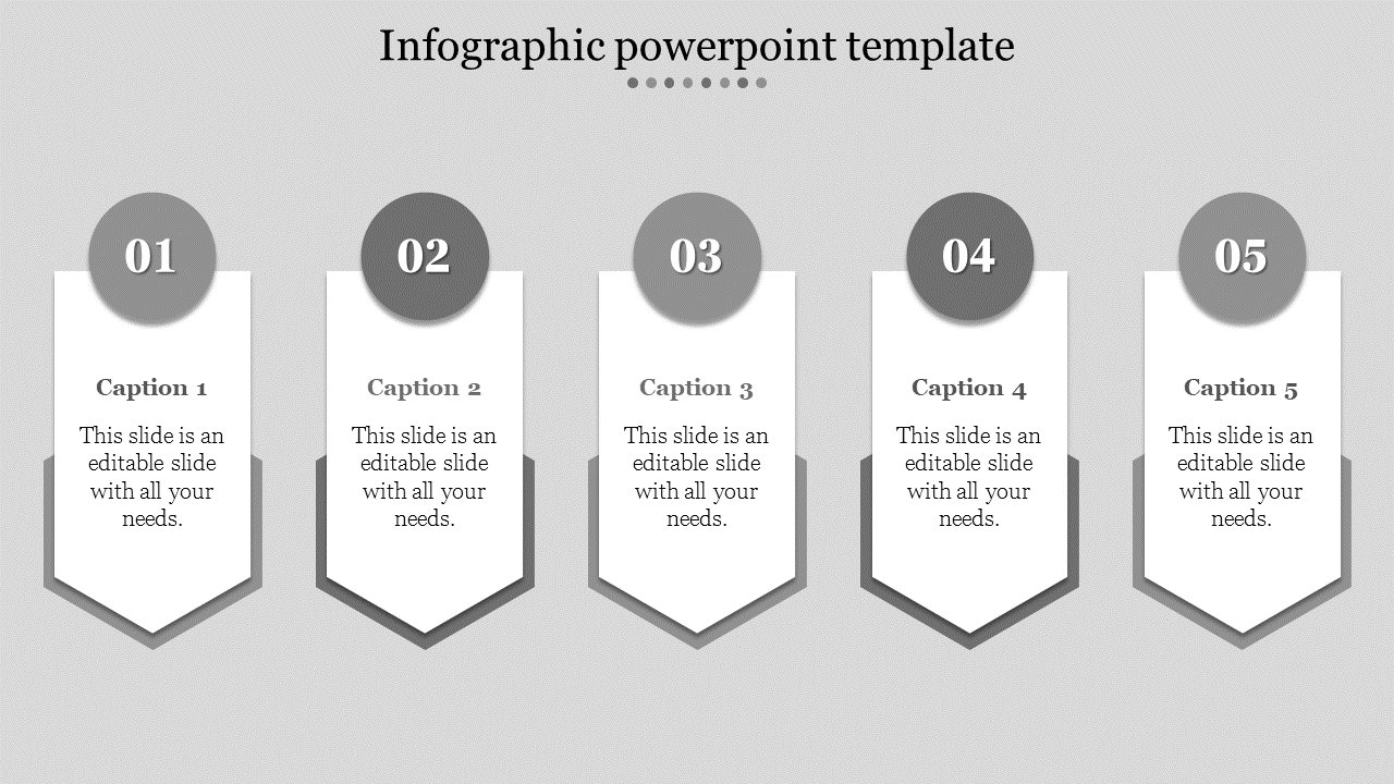 infographic powerpoint template-Gray